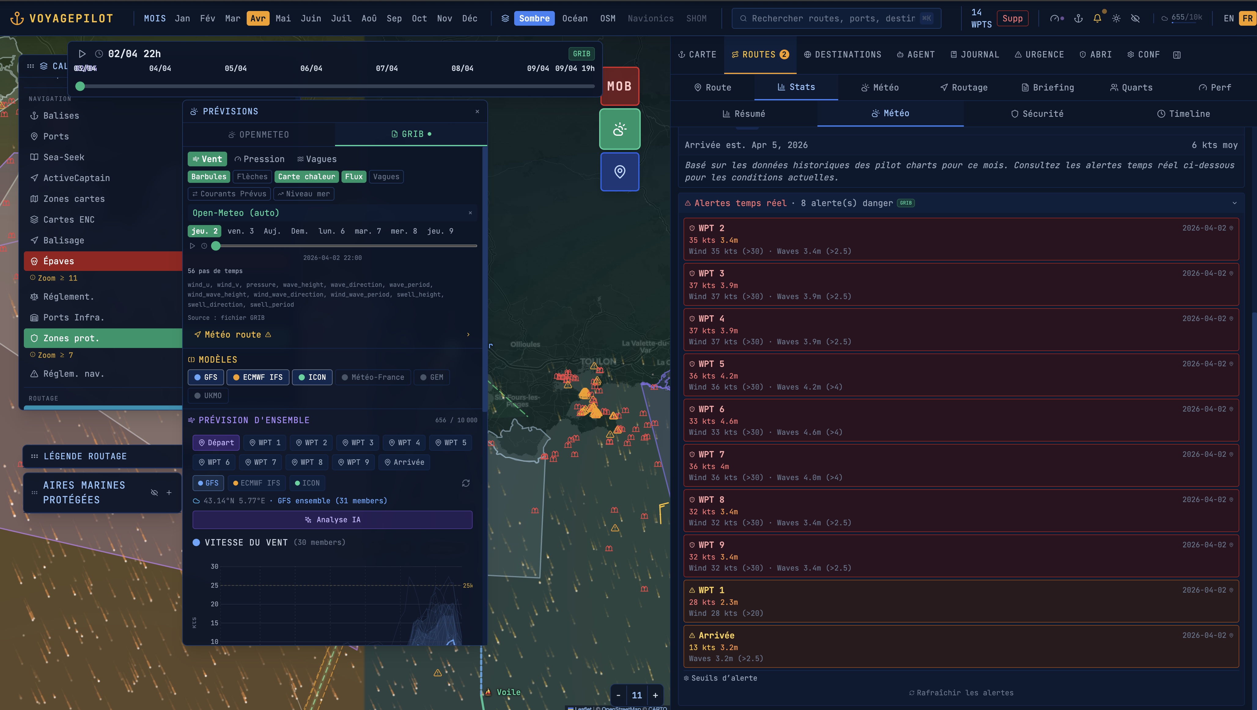 Prévisions météo 7 jours